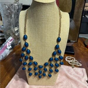 Chic Blue Teardrop Necklace